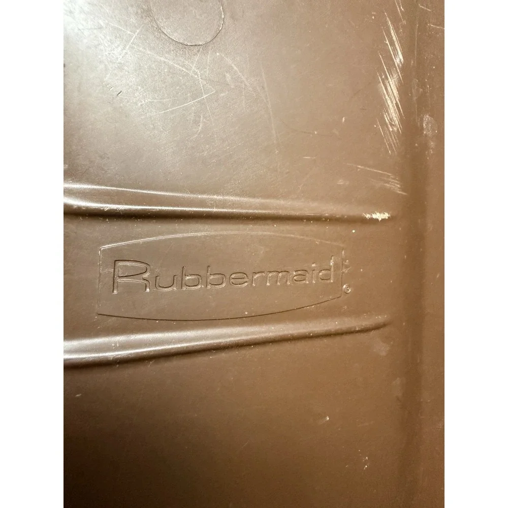 VTG Rubbermaid Hard Rubber Dust Pan Brown Flat Edge 2003-52